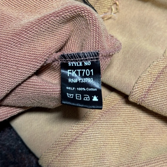 POL Metal Fringe Detailed French Terry Oversized Sweater Top - Mustard Size L - Picture 6 of 7